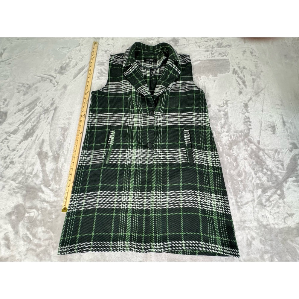Marc New York Andrew Marc Black Green And White Long Vest
